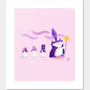 Bunny Witch and mushroom helpers Posters and Art